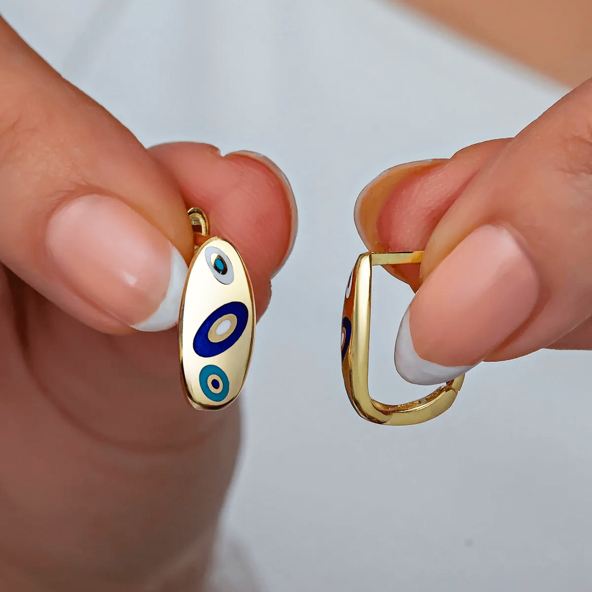 Evil Eye Pattern Handcrafted Earrings in 925 Sterling Silver - Image 7