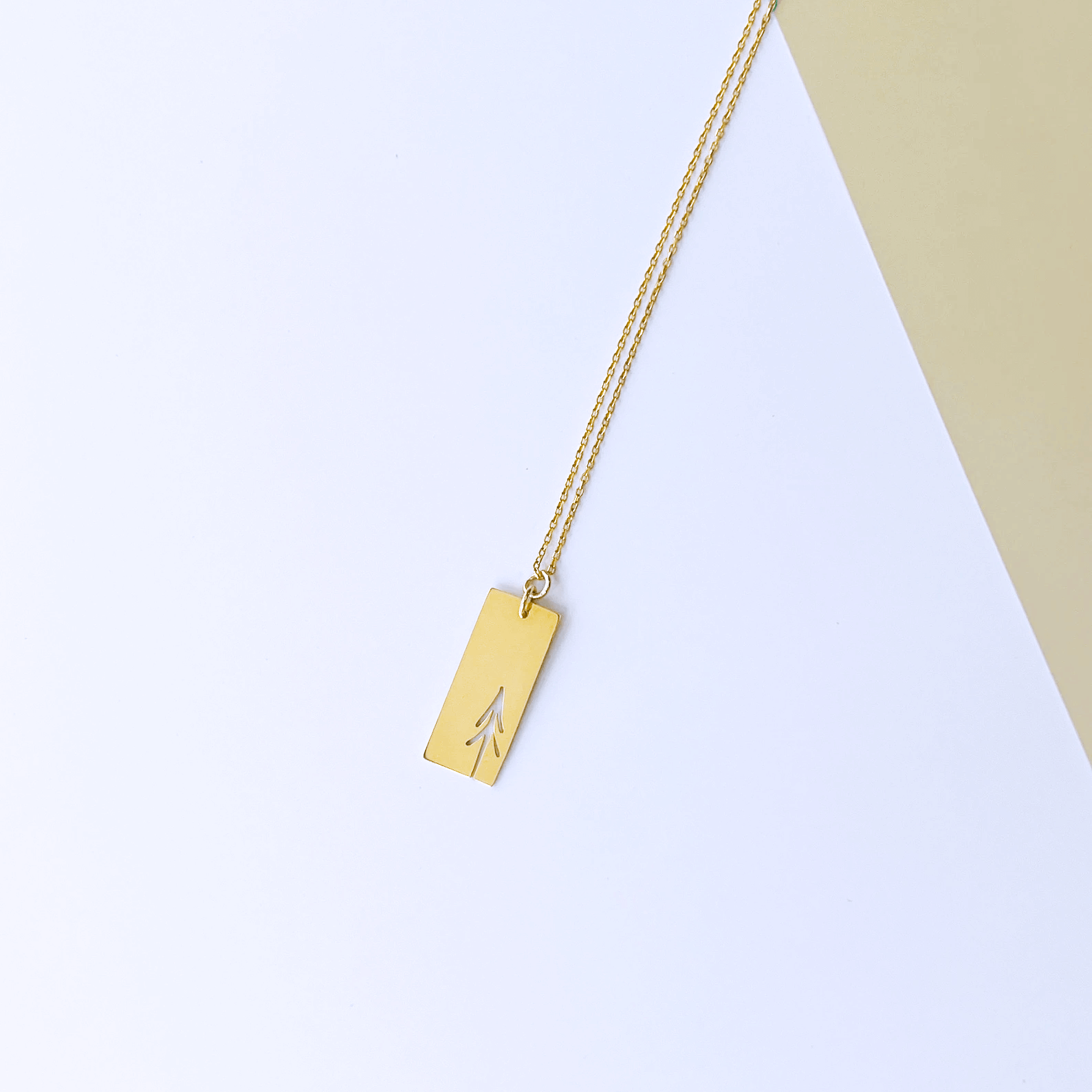 Tree Necklace Pine Forest Themed Pendant with Chain - Image 3